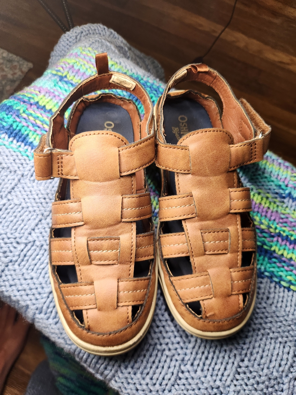 OshKosh B'gosh Tan/Brown Woven Fisherman Sandals